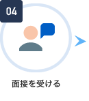 面接を受ける